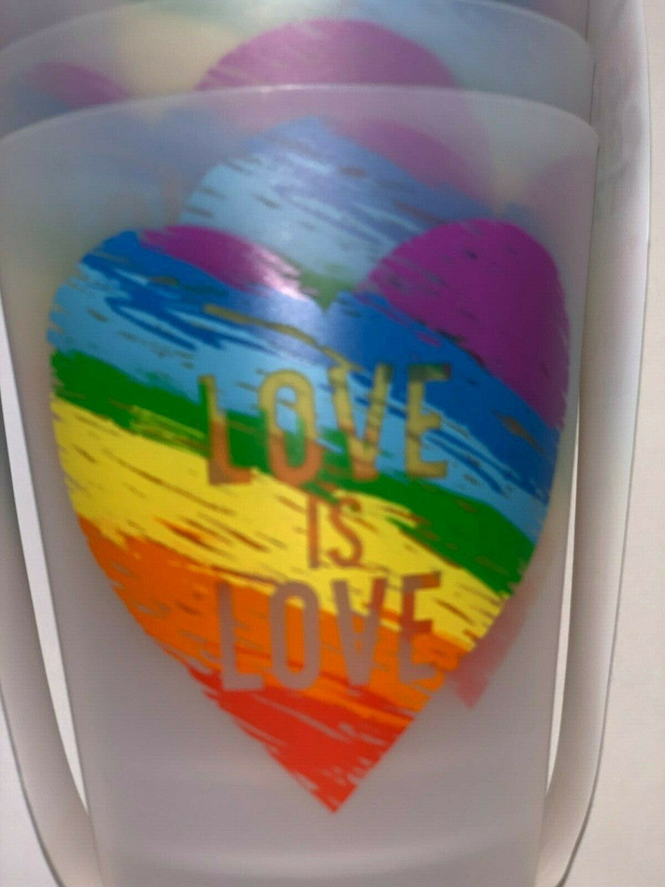 Novogratz BPA Free 8 Cups Set Love Is Love Pride Rainbow Reusable Party Stylish 16 oz