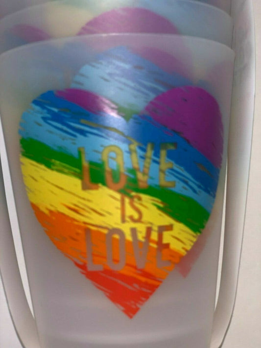 Novogratz BPA Free 8 Cups Set Love Is Love Pride Rainbow Reusable 32 oz