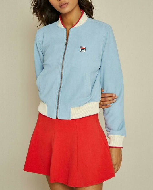 FILA Long Sleeve Full Zip Suede Jacket M
