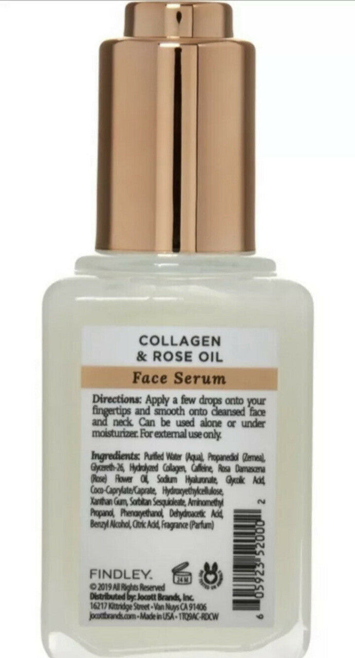 Findley Collagen & Rose Oil Face Serum Firming Face Lift, 2 Oz/ 60ml GW