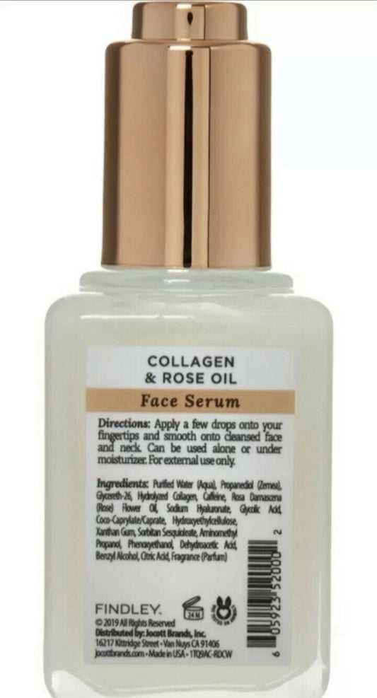 Findley Collagen & Rose Oil Face Serum Firming Face Lift, 2 Oz/ 60ml GW