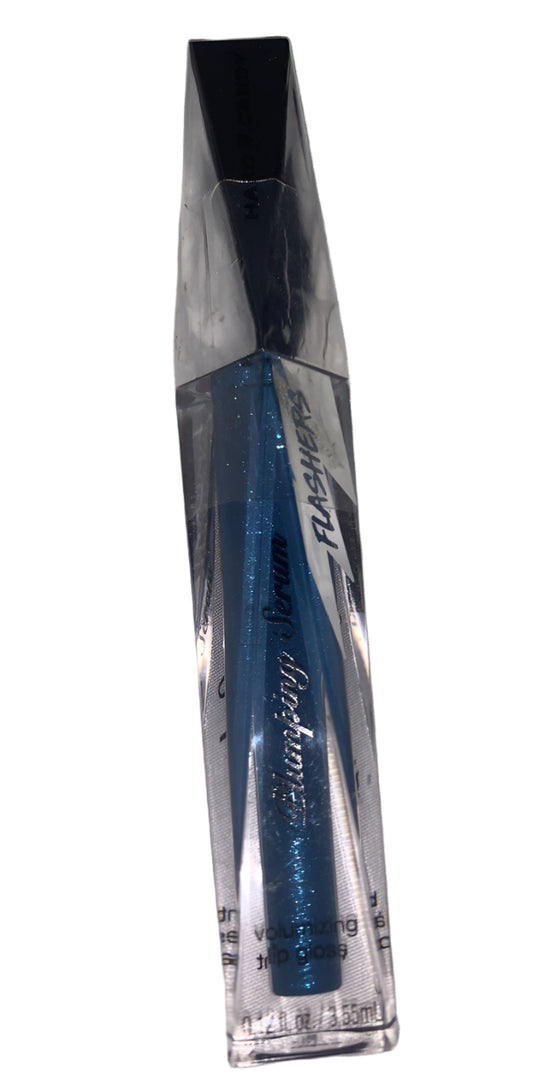 Hard Candy Flashers #1371 plumping lip gloss – sheer blue shimmer tube