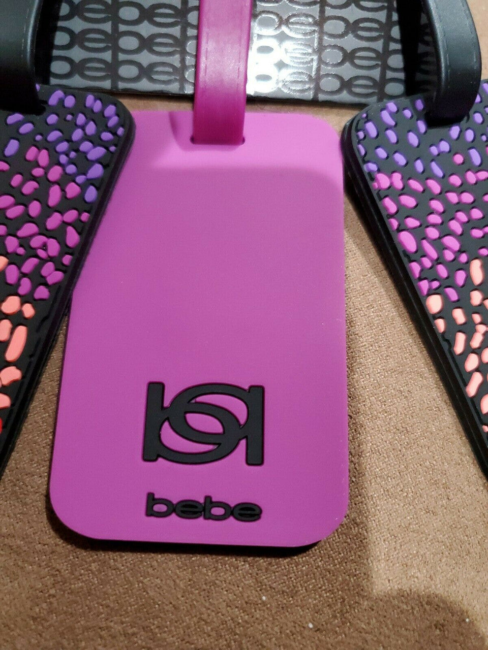 BEBE 3-Pack Luggage ID Tags Silicone Set of 3 BB-2626 2x3.5