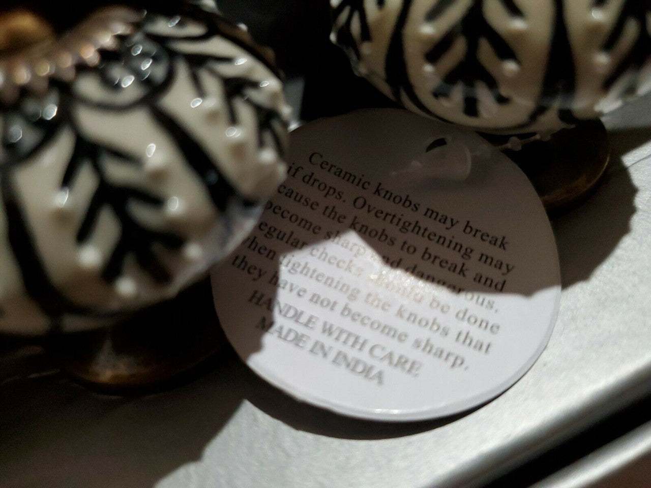 CASA DECOR CERAMIC Drawer Knobs Pulls Home 1 Decor Set of 8 Made in India