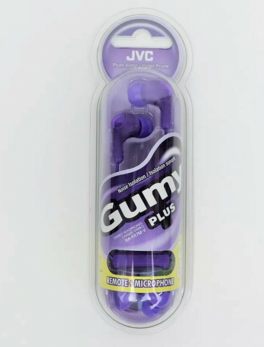 JVC HAFX7M-V Gumy Plus In-Ear Headphones - Purple