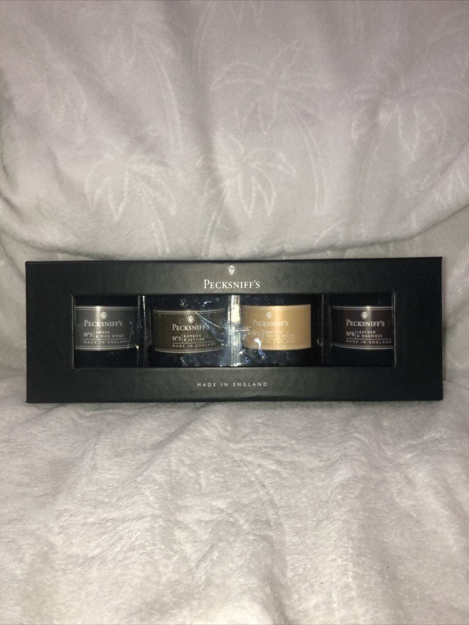 pecksniff's Candle 4 Piece Set Made In England 3.5 oz Each Candle