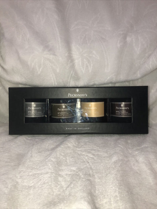 pecksniff's Candle 4 Piece Set Made In England 3.5 oz Each Candle