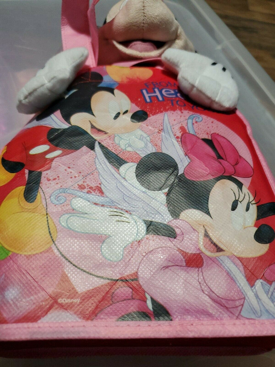 DISNEY Valentines Day Gift Set Mickey Mouse 12" Plush & Lollipop