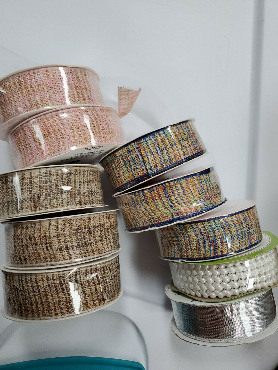 LOT (10) MULTI MIXED RIBBONS  GREAT VALUE  GWEN OFFRAY FLORAL GARDEN
