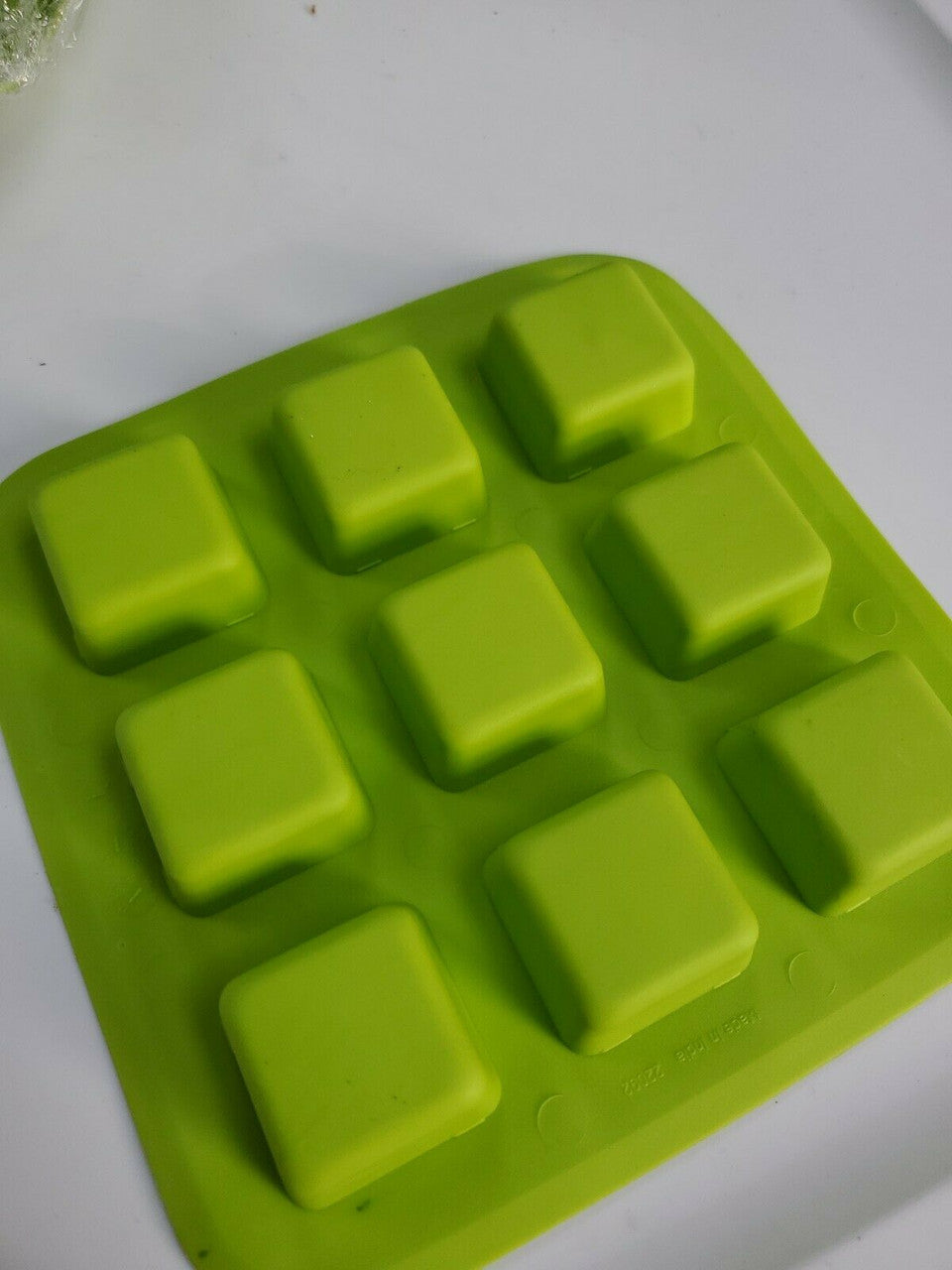 Ikea Square Silicone Mold 9 Cavity IKEA Ice Cube Tray Green Used