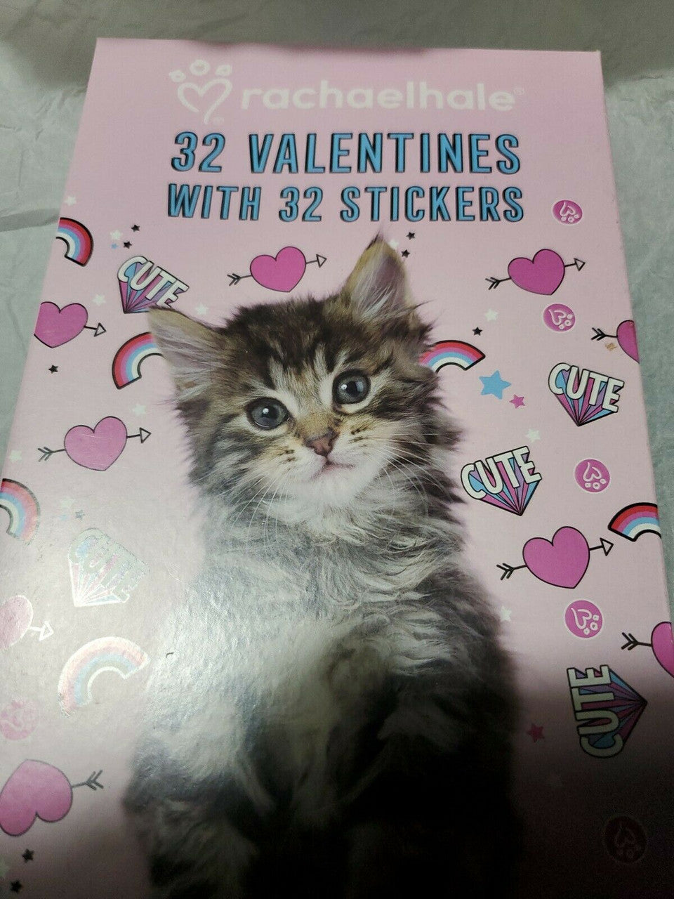 Rachaelhale Cute 32 Count Valentines Cards With 32 stickers