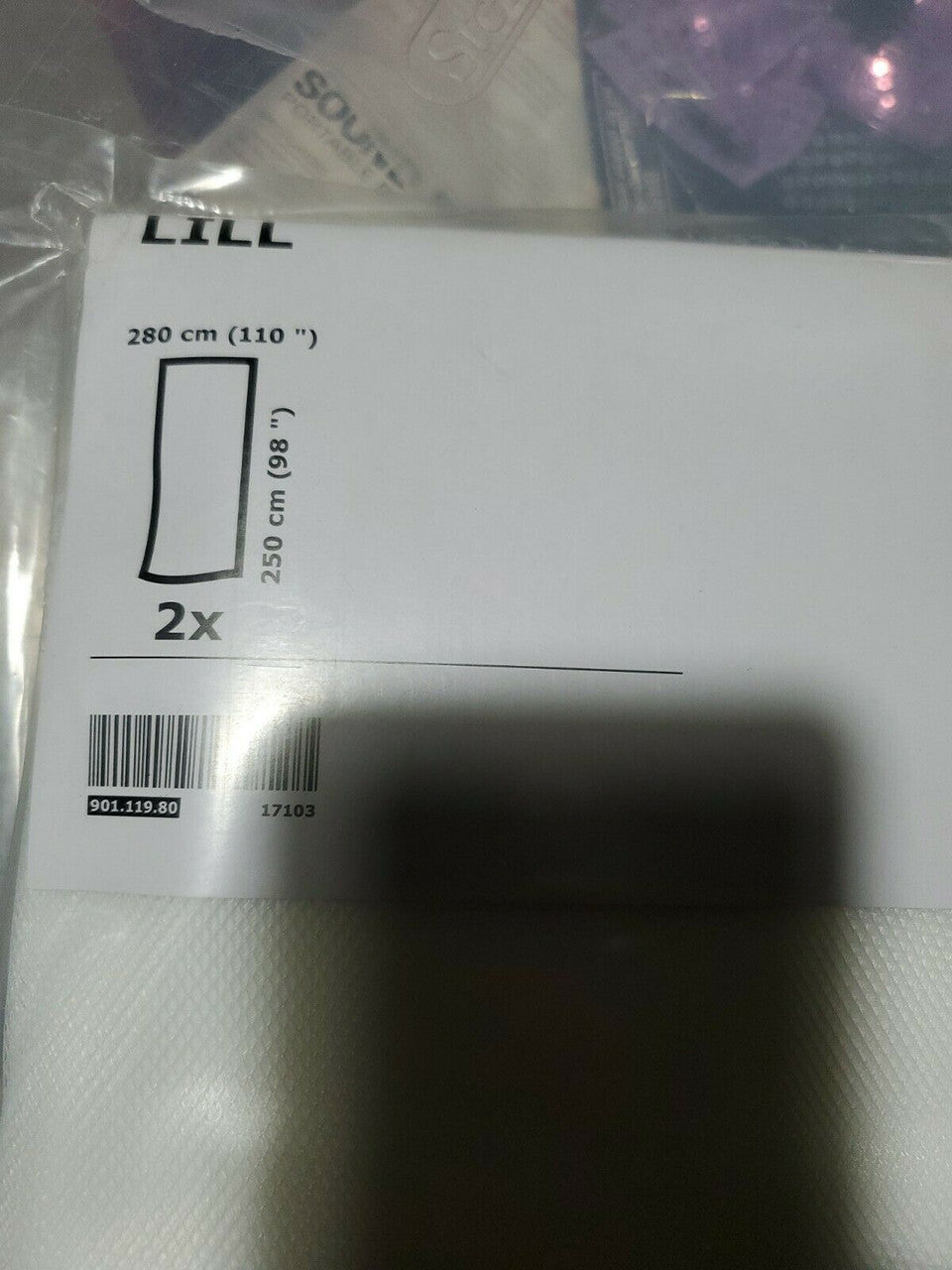 IKEA LILL Curtains Sheer Net White 2 Panels 110x98" Canopy Room Divider