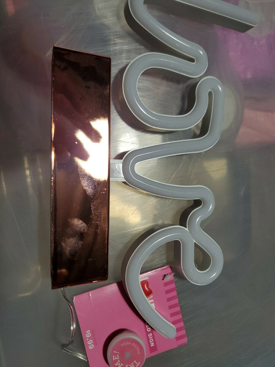 Love Is In The Air,  Love LED Sign Pink Lights Battery Operated  10"x6"