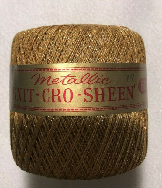J & P Coats Metallic "Knit-Cro-Sheen" Multiple Colors