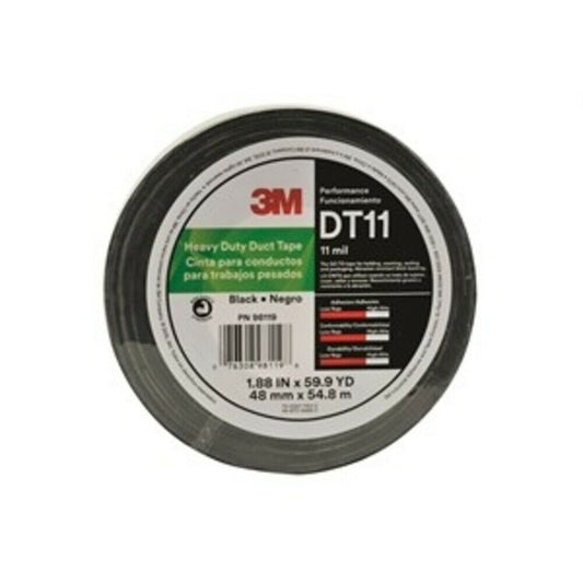 3M Heavy Duty BLACK Duct Tape Seal Protect Surfaces 11 mil PN98119 emergency