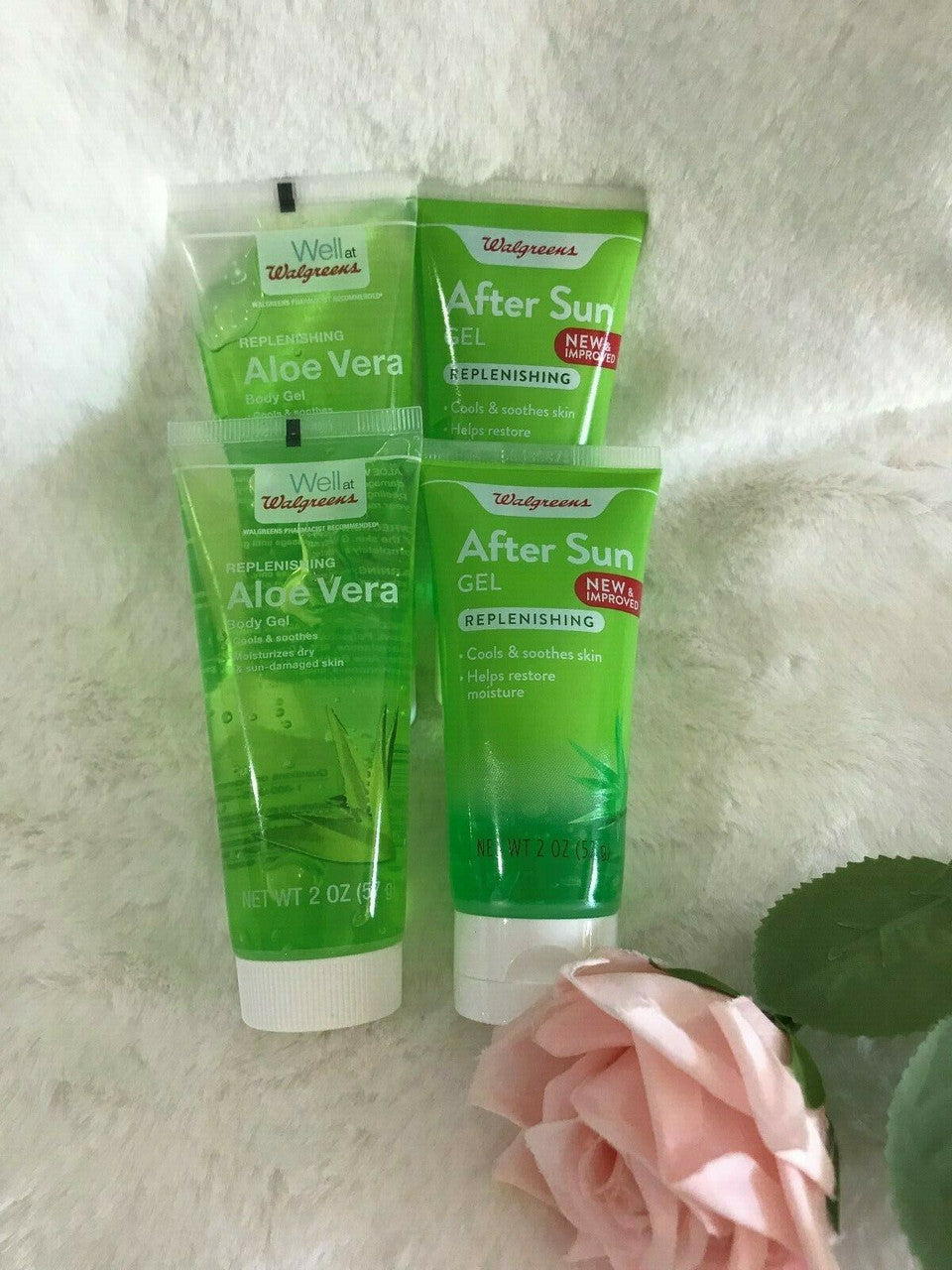 2 + 2 pc Aloe Vera Body Gel After Sun Moisturising sun damaged skin Travel Beach