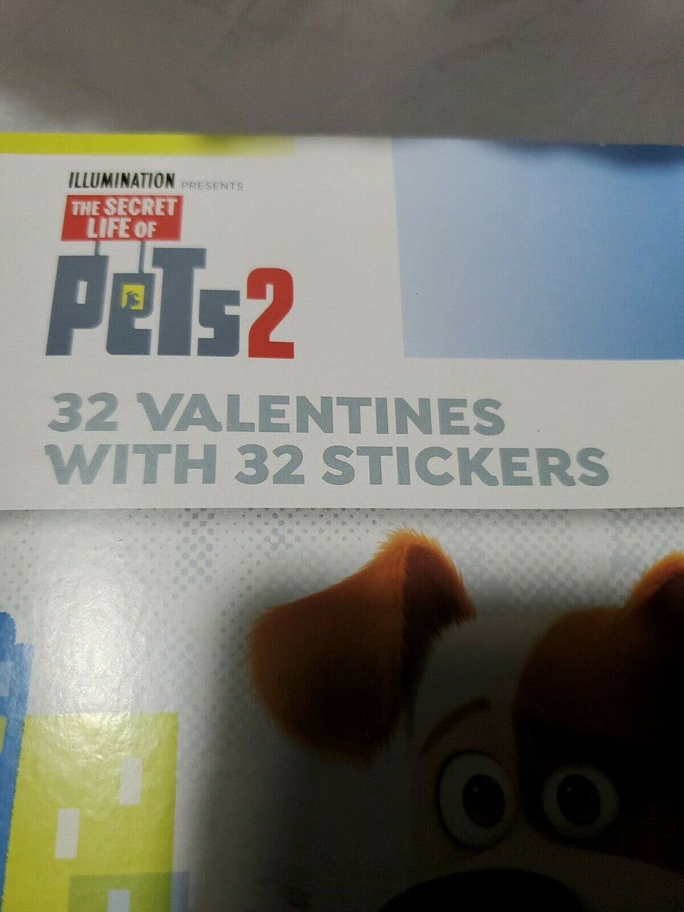 The Secret Life PETS 2  32 Count Valentines Cards With stickers