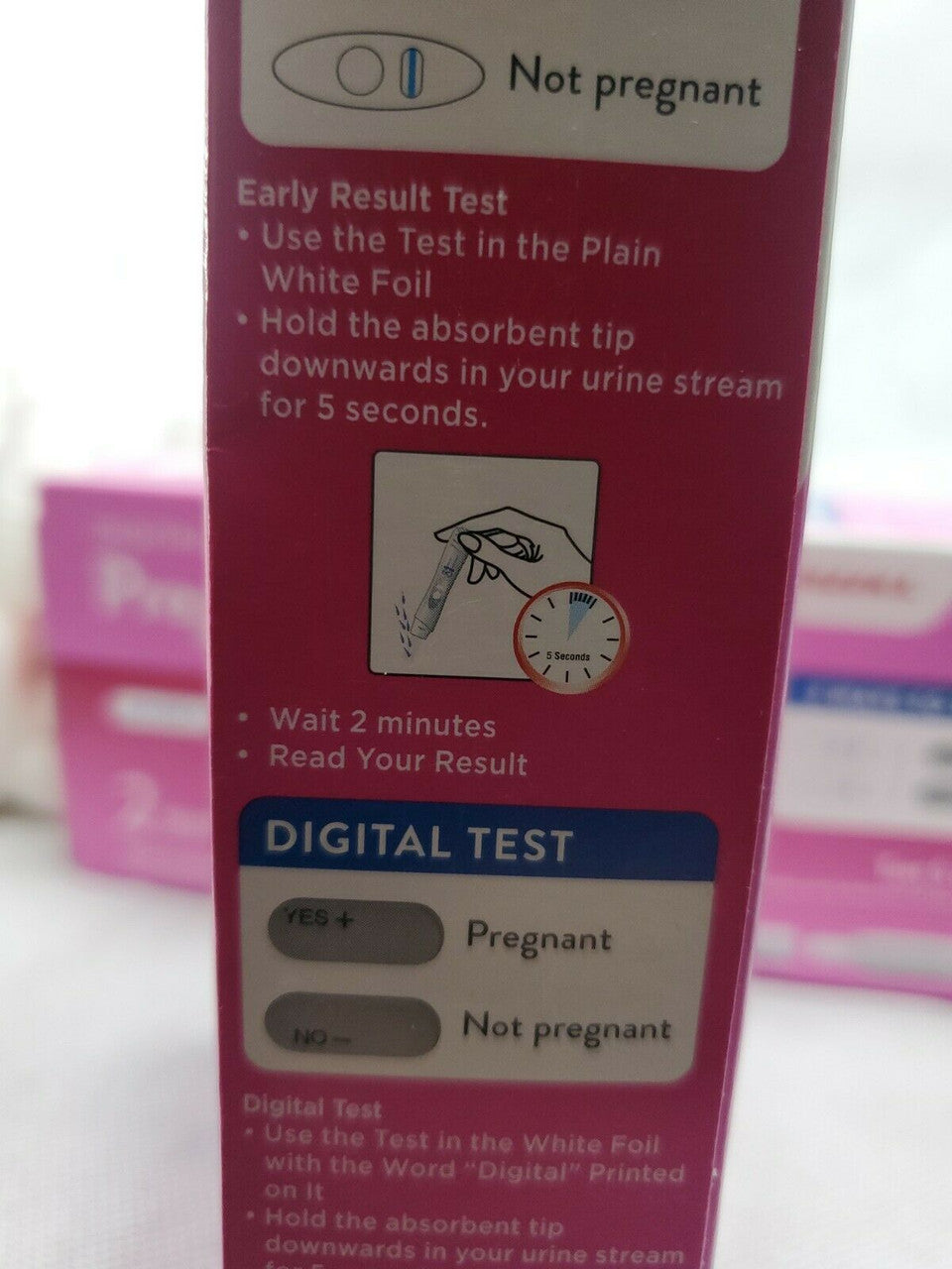 WALGREENS DIGITAL PREGNANCY TEST-2 TESTS IN BOX EXP 11/30/2023 Lot 2 packages