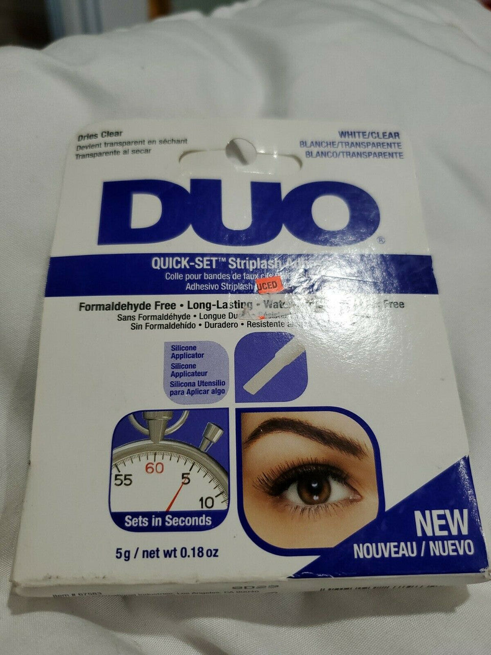 1 DUO Quick Set Striplash Adhesive Eyelash glue " 5g White / Clear "  *Joy's*