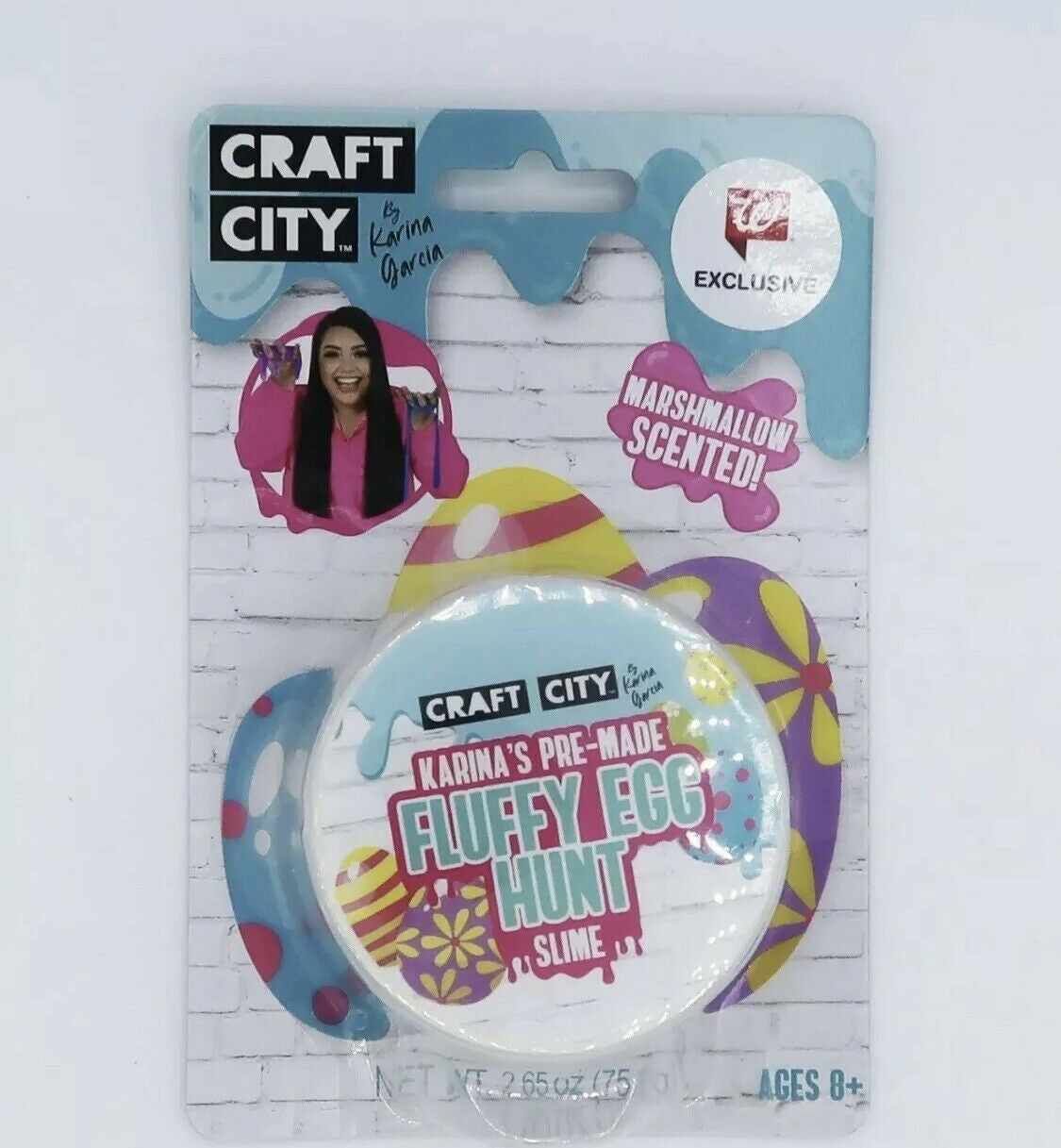 Craft City Karina Garcia Pre-made Fluffy Egg Hunt Slime Marshmallow Scented