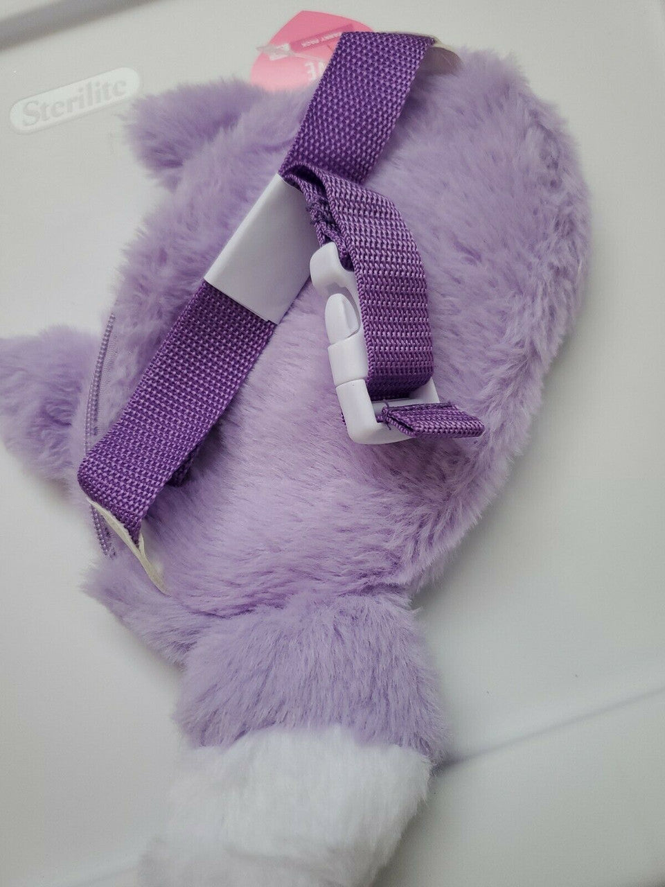 Kitten Purple Soft Plush Fanny Pack Waist Pouch Adjustable
