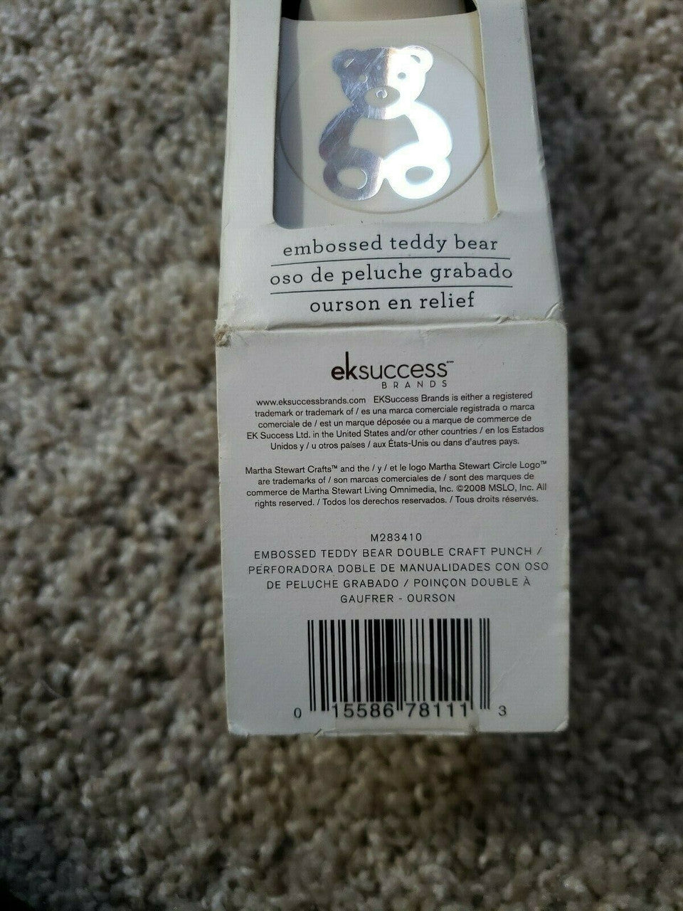 Martha Stewart TEDDY BEAR PUNCH Embossed Double Craft