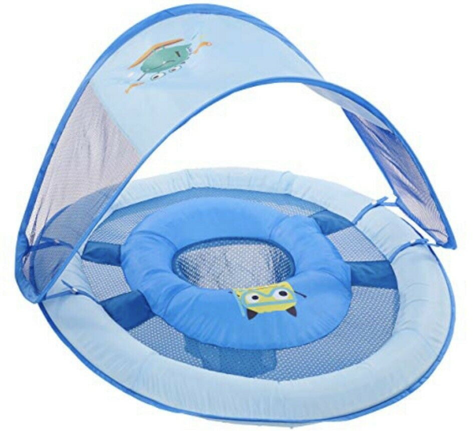 SwimWays Baby Spring Float Sun Canopy - Blue Sea Monster