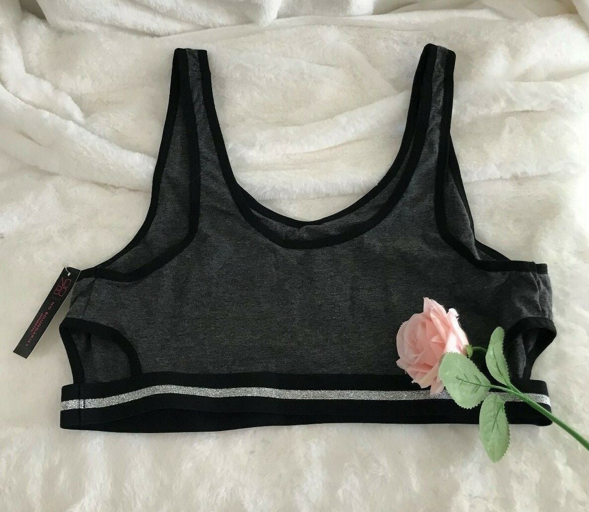 No Boundaries Racerback Sports Bra novelty humor sporty Size 42
