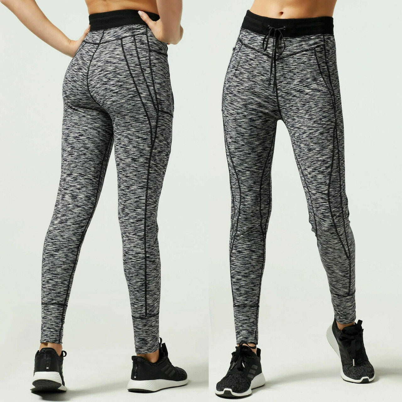 Blanc Noir Cloud High Rise Pockets Hybrid Jogger Legging Fitted Pants