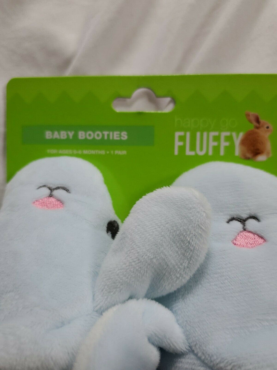 Happy Go Fluffy Plush Baby  Booties  For Ages 0 To 6 Months  One Pair