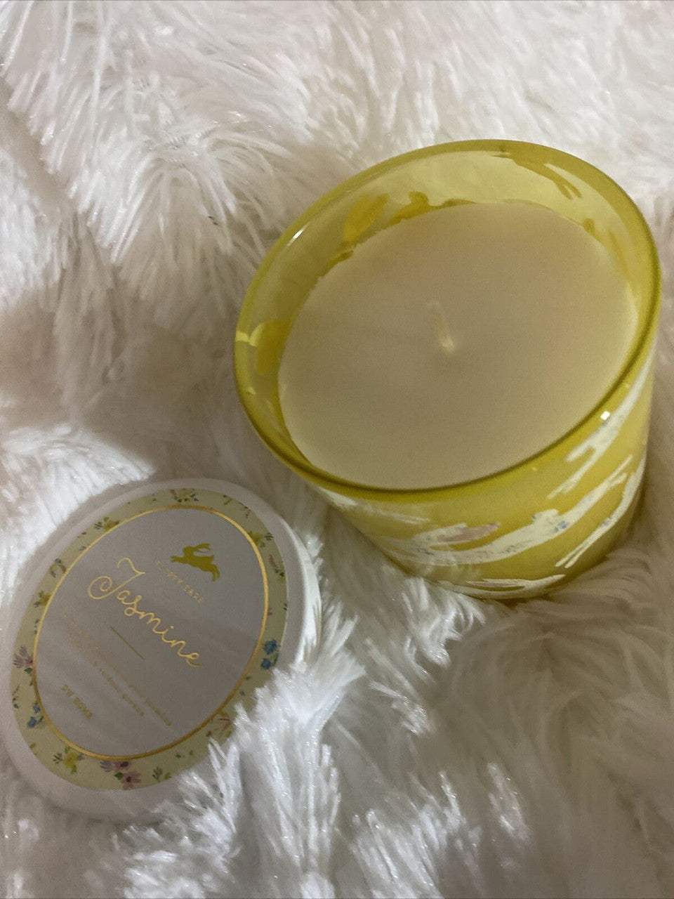 Floppy Ears 9.1 Oz Candle Easter Pure JASMINE  Petals  Richly Scented Verdant