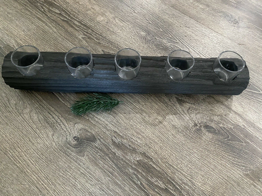 SAGEBROOK HOME 23" Wood Tea Light Holder (5 tea lights)