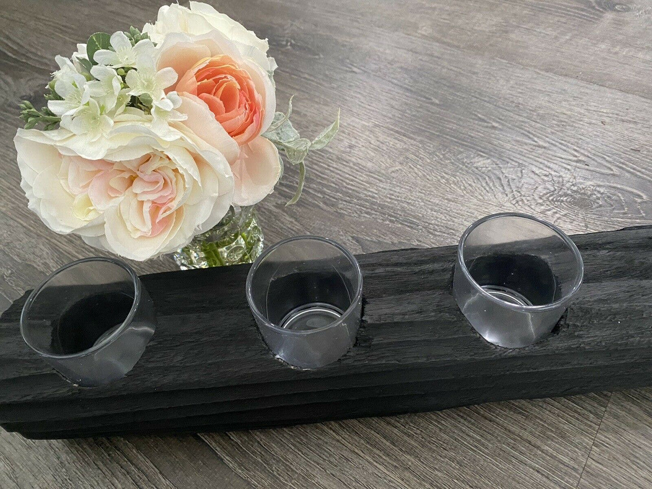 SAGEBROOK HOME 23" Wood Tea Light Holder (5 tea lights)