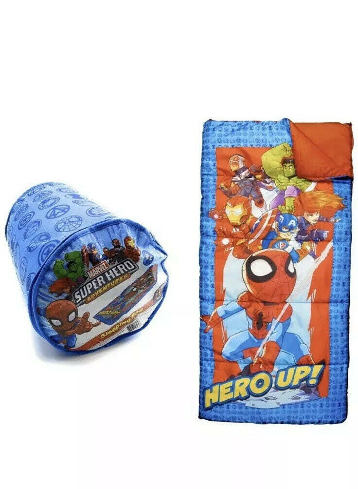 MARVEL SUPER HERO ADVENTURES FULL LENGTH ZIPPERED SLEEPING BAG 28 x 56"