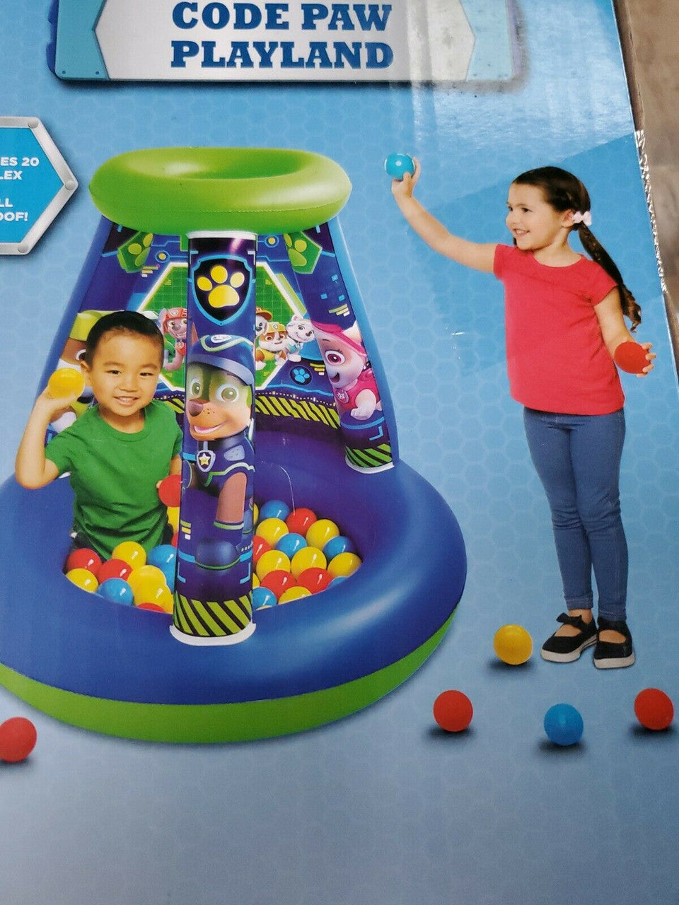 Code Paw Colorful Inflatable Playland Set with 20 Soft Balls Paw Patrol