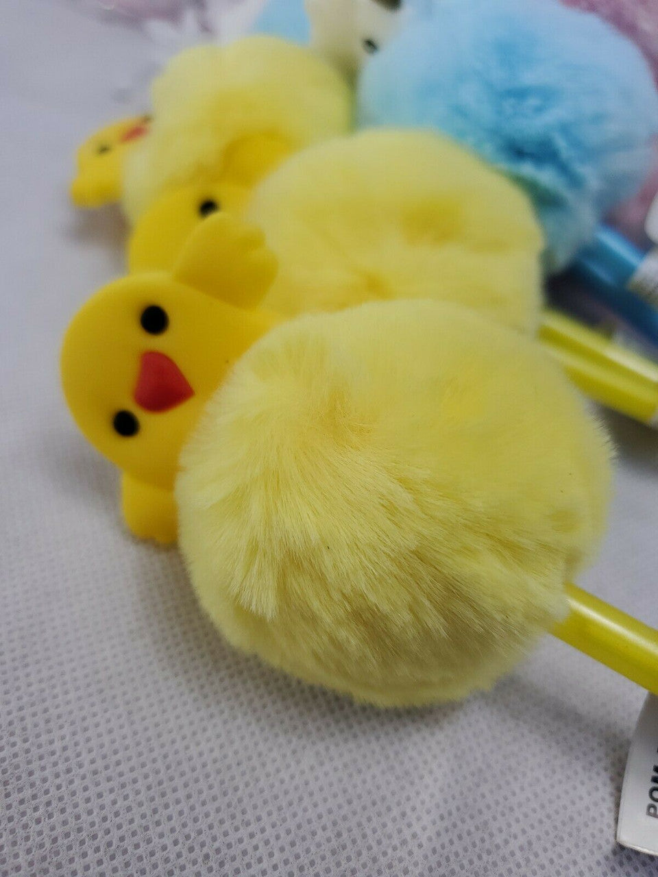 POM-POM Easter PENS Chick Rabbit Sheep Walgreens Lot of 9 pieces
