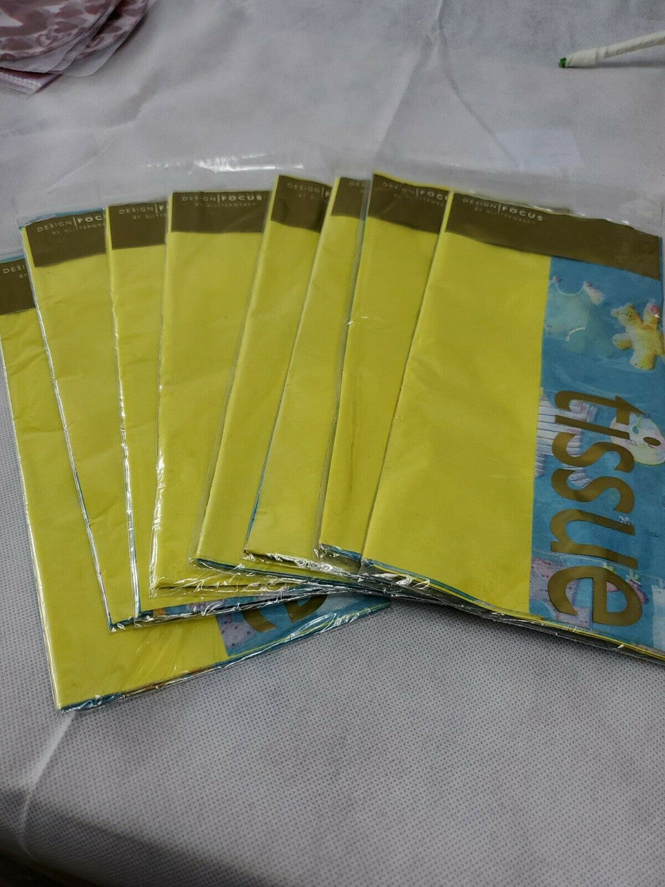 GlitterWrap Design Focus Glitter Wrap Tissue Sheets (4) Lot  of 8 packages