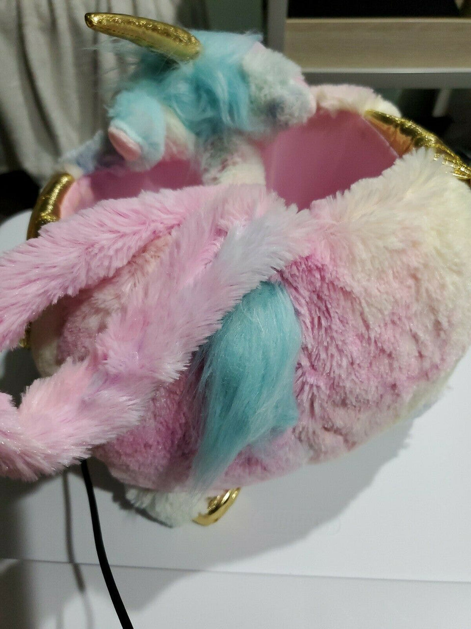 Plush Unicorn Basket  Cottontail Lane Pastel Rainbow Tie Dye Easter/birthday