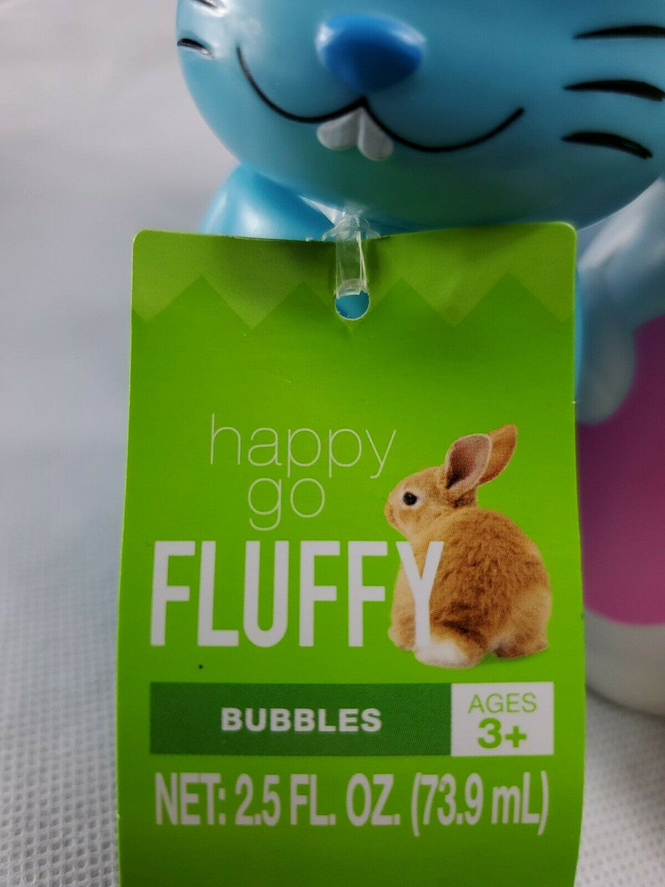 Easter Bubble Bottles Toy Lot of 8 Happy Go Fluffy Blue White Rabbit  Carrot