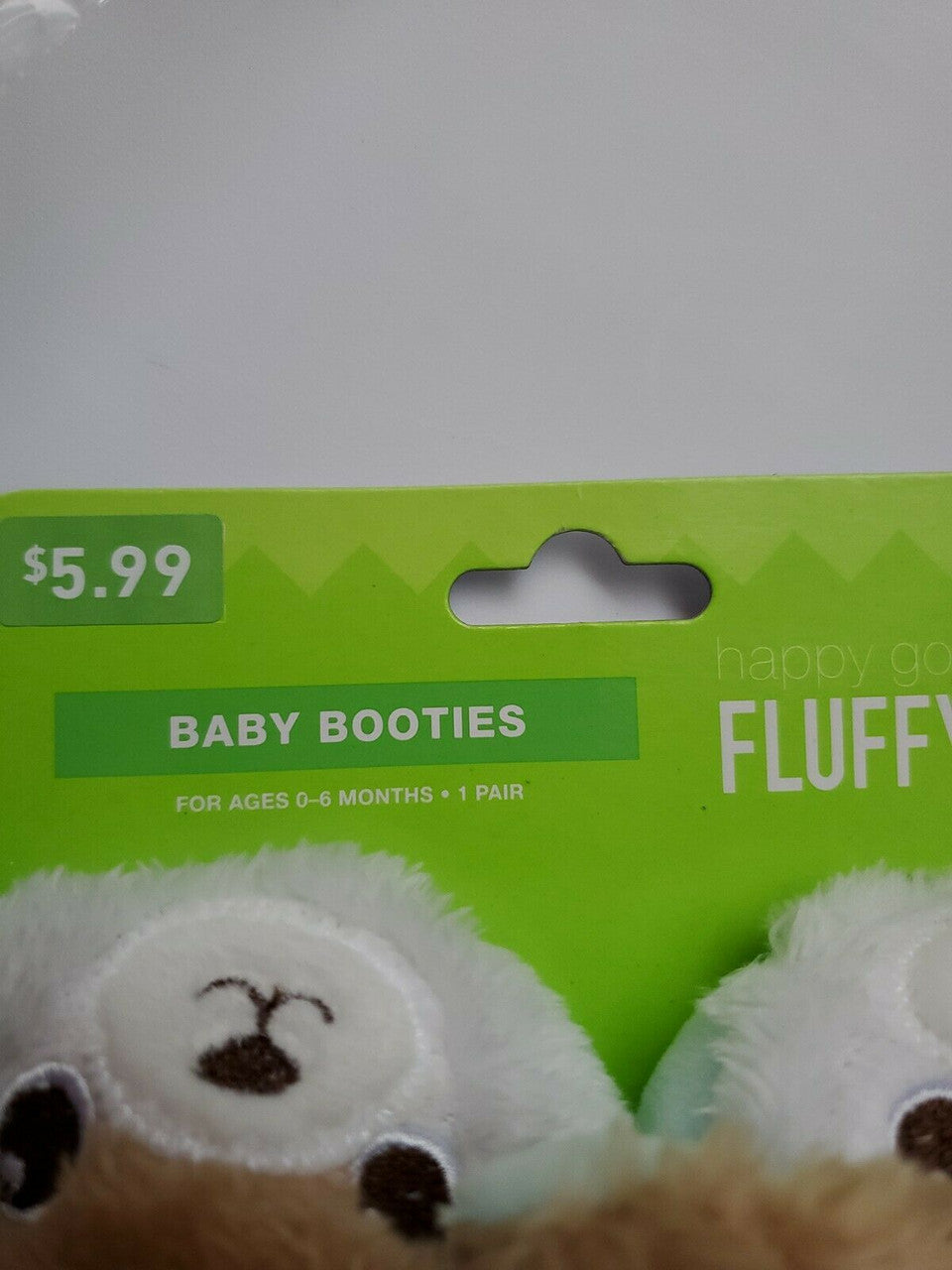 Happy Go Fluffy Baby Booties Bunny My 1st Easter Infant 0-6 Months