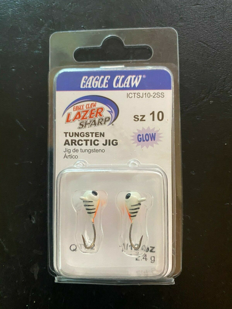 Eagle Claw Lazer Sharp Tubgsten Arctic Jig Sz 10 UV ICTSJ10-2SS