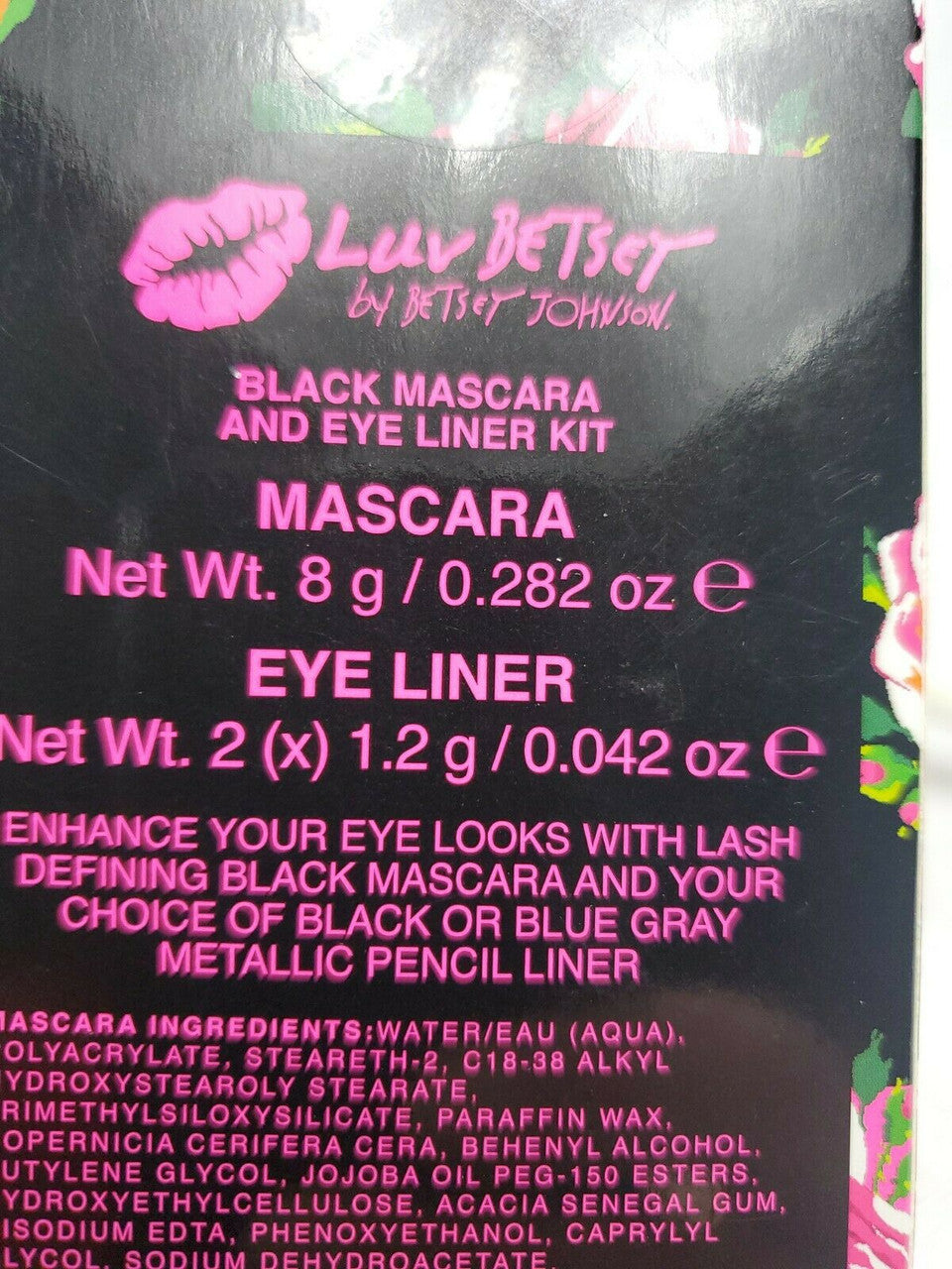 Luv Betsey by Betsey Johnson Black Mascara & Eyeliner Duo Kit 100% Vegan