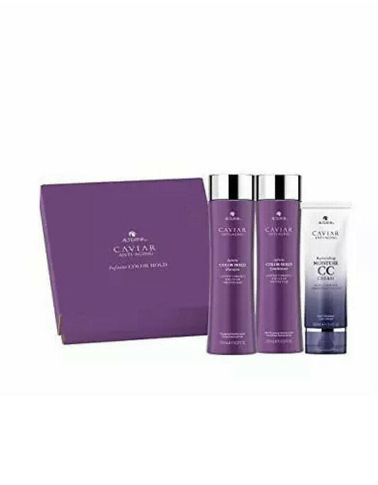 Alterna Caviar Anti-Aging Infinite Color Hold Holiday Kit Shampoo 8.5 oz + Co...