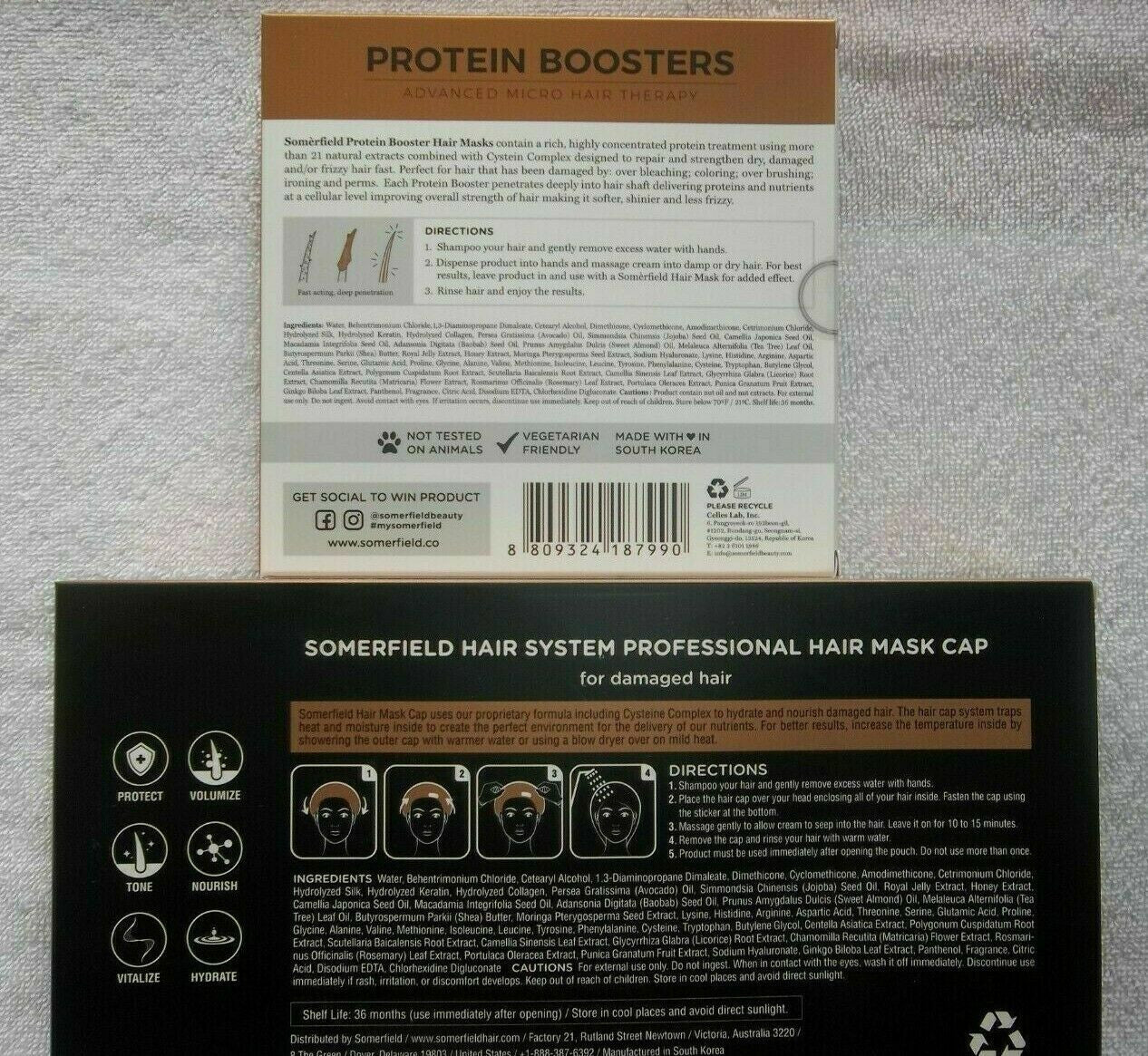 Somerfield Professional Hair System Mask Caps And (3) Protein Boosters