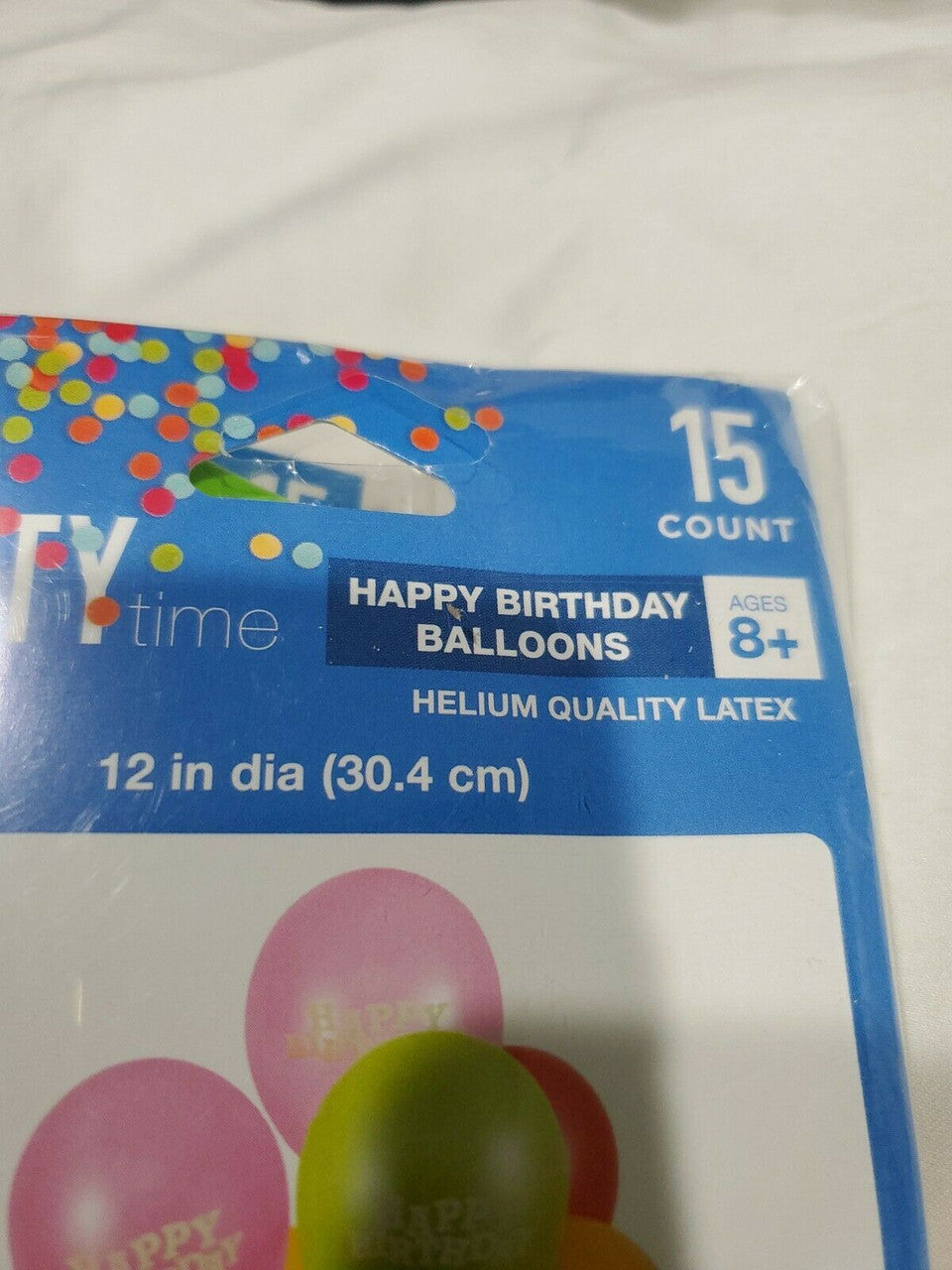 Walgreens Happy Birthday Color Assorted HELIUM QUALITY Balloons 12" 2 pack 30 pc