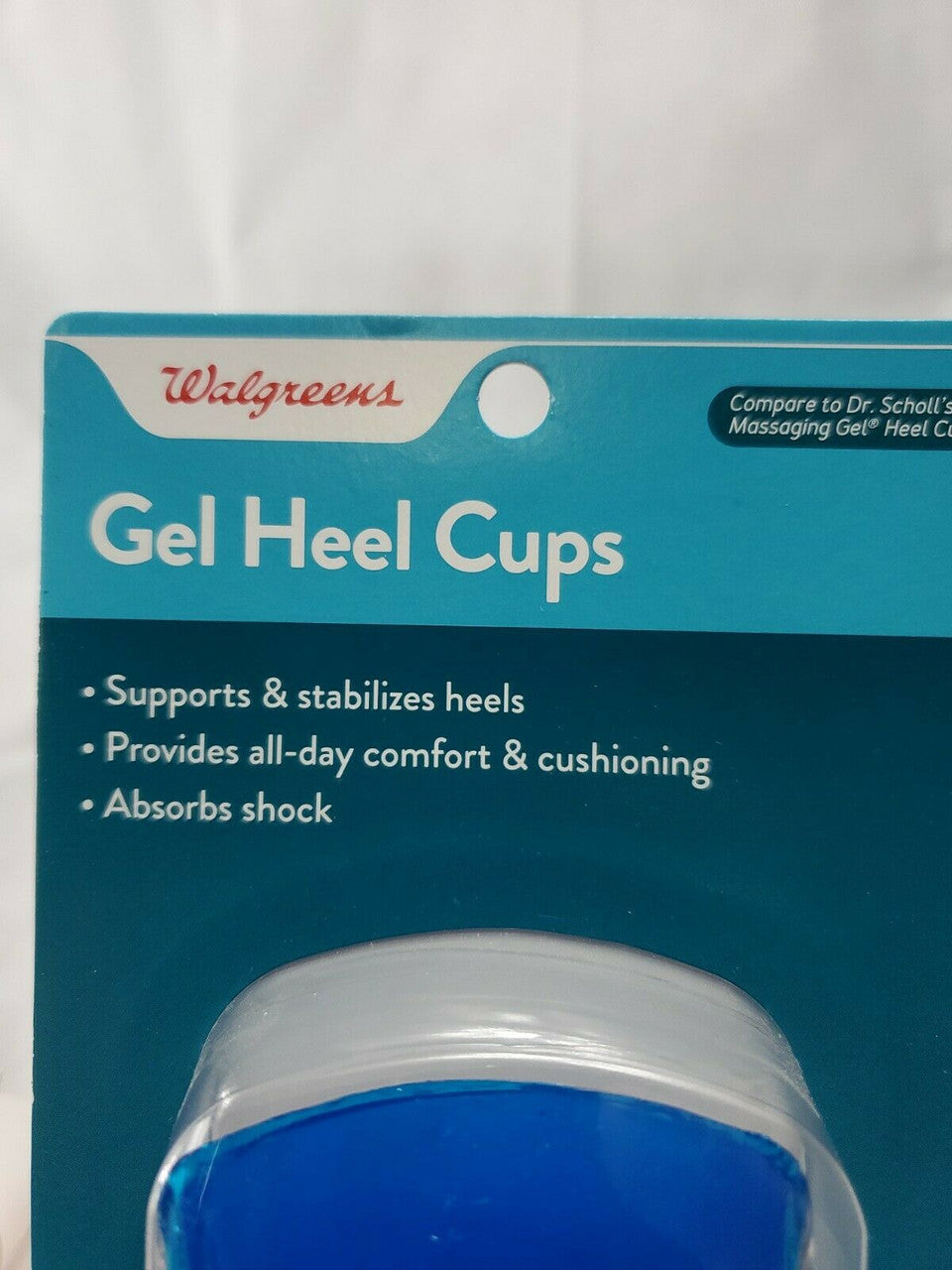 Gel Heel Cups Clear Liners Insoles - Walgreens - One Size Fits Most - Unisex