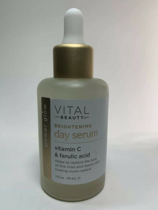 Vital Beauty Brightening Day Serum Vitamin C & Ferulic Acid Power Glow 2 fl oz