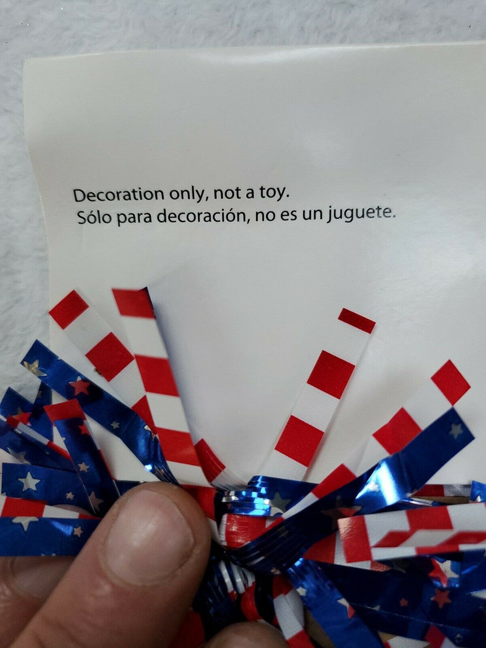 Red Blue White Striped Patriots Garland 6 Feet