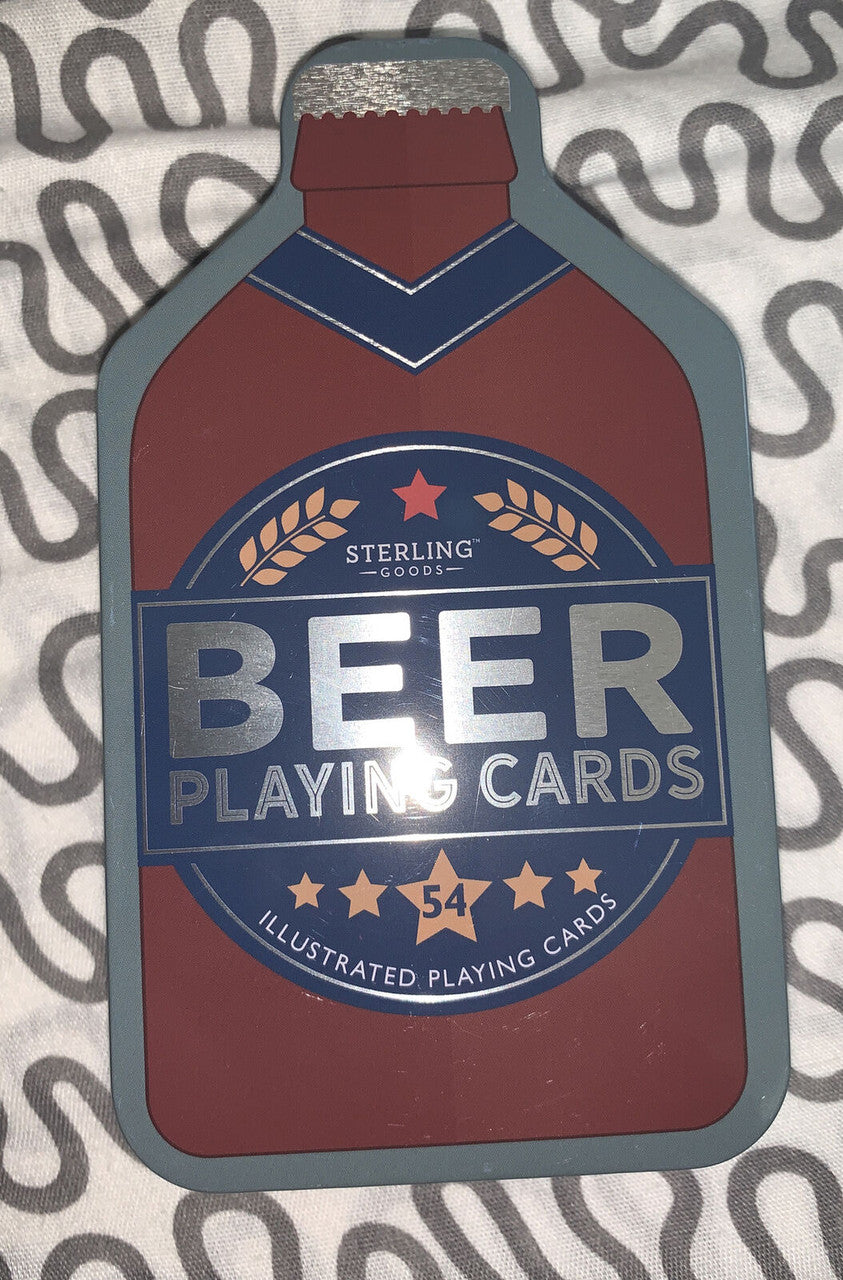 Bell & Curfew Playing Cards Standard Poker Cards Beer Bottle Shaped Metal Tin