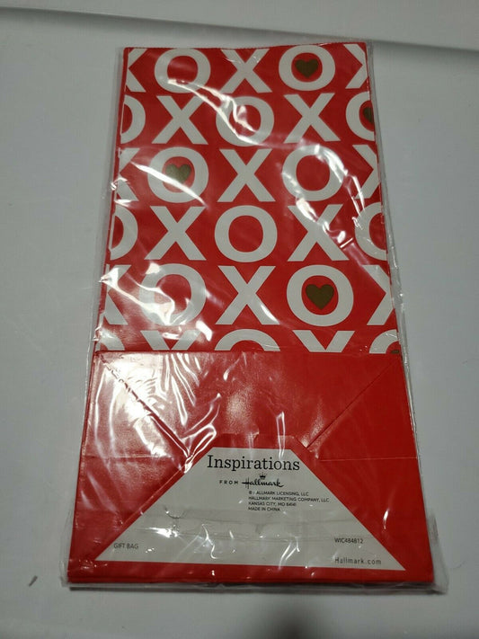 Inspirations by Hallmark 12 Valentines Favor Bags Heart XOXO